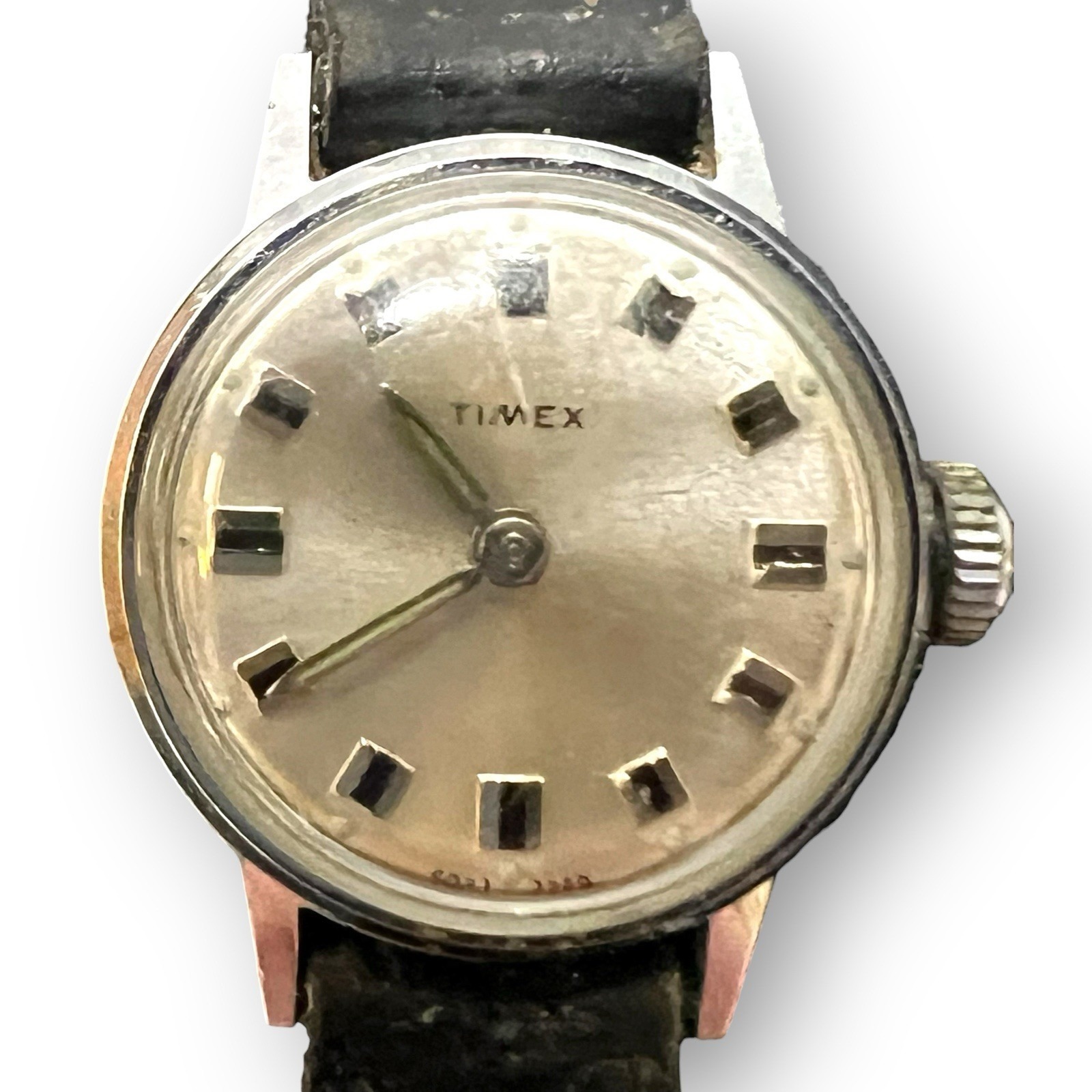 Vintage Timex 5033 2688 Ladies Manual Wind Watch Silver Dial Running 20mm